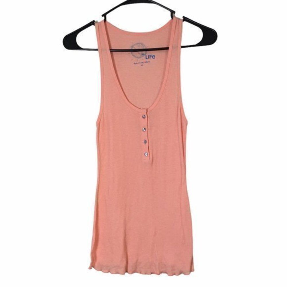 Planet Blue - Blue Life Orange Tank Top Womens Size XS NWOT FLAW